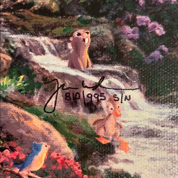 Thomas Kinkade Bambi Limited Edition Painting - Picture 4 of 5